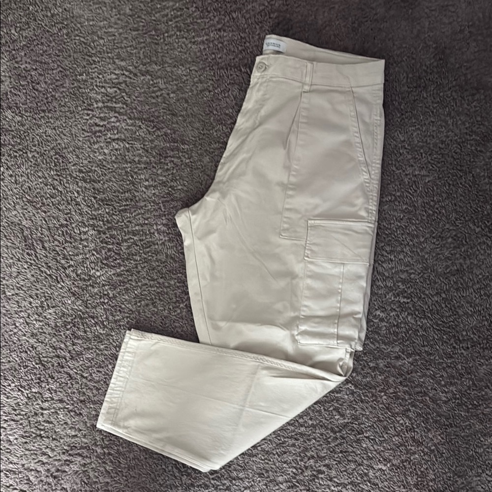 Men's Cream Cargo Pants